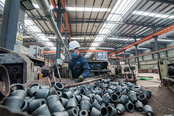 青海网架配件-锥头加工车间